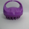 Spazzola per massaggio del cuoio capelluto in silicone viola scuro per capelli - Viola