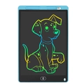 Blue LCD writing tablet for kids featuring a glowing colorful puppy drawing and stylus - 12 Inch K-Model / Light Blue