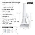 Mini white UV LED nail lamp with 6 beads, foldable stand design for manicure curing - Ceramic White Red Light Lamp with Stand