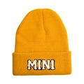 Berretto in maglia giallo per bambini con ricamo MINI 3D per il calore invernale - MINI-Stile Bambini / Giallo