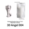 3D Engel Silikonform zur Kerzenherstellung mit betender Fee und Flügeln - 3D Engel 004