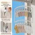 Stendibiancheria bianco luna con 20 clip, gancio antivento e impugnature antiscivolo - Doppio strato 20 clip / Bianco chiaro di luna