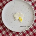 Handmade white wool felt cloud accessory for DIY bouquets and Christmas decor 7cm x 6.5cm - Cloud