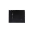 Portafoglio bifold nero da uomo con trama in pelle fine e cuciture curve decorative - Serie 5301 / 002 Nero