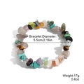 Pulsera elástica de cuentas con piedras naturales de colores como turquesa y amatista - Piedra multicolor - Elástico