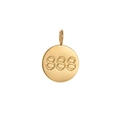 Golden titanium steel heart pendant engraved with number 888 for personalized gifts - Number 888 Pendant