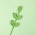 Handgehäkelter grüner Blattzweig mit fünf Blättern für die DIY-Blumenstrauß-Dekoration - 5-Blatt Vier Jahreszeiten Zweig - Bohnengrün