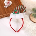 Cerchietto natalizio con cappello da elfo in maglia a righe rosso-verde e agrifoglio - Cappello da elfo a strisce multicolore