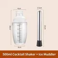 500ml resin shaker set with stainless steel ice muddler and precise scale markings - [set] Juicer + 500ml Shaker Cup --- Hot Item Price Drop