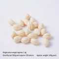 Artificial PVC peanut model beads with bionic texture for display, 500g pack - Pure White Pistachios (500g)