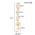 Light gold cherry chain extender with pig nose links and lobster clasp, length 12cm - 12cm Anchor Chain Light Gold