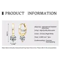 Elegant 18K gold plated S925 sterling silver hoop earrings with 1ct moissanite stones - 925 Silver / Gold