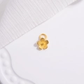 Exquisite golden S925 silver lotus flower pendant with a polished metallic finish - Five-Petal Flower / Gold