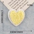 Yellow heart chenille patch with white embroidery edge for DIY clothing and bags - Bright Yellow Heart (Iron-on)