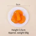 Realistic 9cm orange citrus dessert model made of resin for play kitchen toys - 9cm / Orange - No Keychain