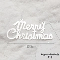 Christmas silver iron letter sign hanging pendant holiday tree decor 13.5cm approx 11g - Iron Letter Plate / 13.5cm / 11g / Silver