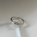 Adjustable S925 sterling silver open ring in polished silver finish for women - JZ0219-Buckle Design
