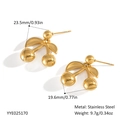Detailmaße der 18K Gold Kirsch-Ohrringe aus Edelstahl mit technischen Angaben - Kirsch-Ohrringe (YYE025170)