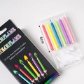 Colorful flame birthday candles set with holders in 6 colors for cake decoration - Colorful Flame Birthday Candle 6 Pcs / 6Pcs/Set / Colorful Flame