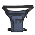 Marsupio da gamba tattico blu impermeabile per uomo con cinghie regolabili e tasche in nylon - Blu