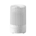 White birdcage aroma diffuser with wood grain finish and timer control buttons - Plain Style / White