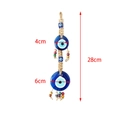 Detail van boze oog wanddecoratie van 28cm met blauwe glazen bedels en kralen - Ornament 1 (Willekeurige Gekleurde Kralen)