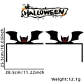 Decorazione per angolo porta Halloween pipistrello nero con occhi glitter rossi 28cm - Stile Pipistrello