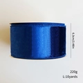 Royal blue velvet Christmas ribbon 2.48 inch wide 10 yards roll for party decor - 6.3cmx10yards / Dark Blue