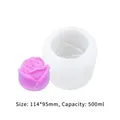 Stampo in silicone rosa MG006 per candele, misura 114x95mm con capacità di 500ml - 3.5 Pollici-Bocciolo di Rosa
