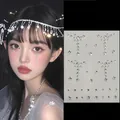 Self-adhesive star and round face gems for sparkling eye makeup and festival beauty - Fairy Tears Silver Stickers