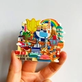 3D resin Hong Kong travel souvenir fridge magnet featuring city landmarks and icons - (69) Hong Kong Scenery