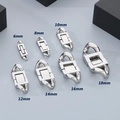 Polished silver stainless steel jewelry clasps in sizes 6mm to 18mm for necklaces - 10mm / Steel
