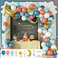 80-teiliges Ballonbogen-Set in Blau, Rot, Weiß mit goldenen Mond- und Stern-Folienballons - Stern & Mond Thema Stil (TZ-PD0006)