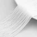 Detailed macro shot of 32-facet white crystal glass beads arranged in elegant rows - 1MM String Approx 190pcs (Actual Size 2MM) / Porcelain White