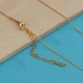 Gold stainless steel chain featuring a lobster clasp and S.STEEL engraved tag - 1.1mm Draped Round Chain / 40+5CM Extension Chain / Gold
