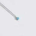 Elegant silver chain necklace featuring a minimalist blue five-pointed star pendant - Sky Blue (Silver Chain)