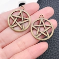 Ciondoli tarocchi pentagramma in lega bronzo antico per gioielli fai-da-te - Bronzo Antico-969-25x28mm