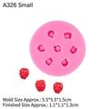 Pink silicone mold with 7 cavities for creating 3D mini raspberries for cake decorating - Small / Pink