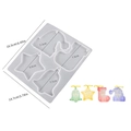 Stampo natalizio in silicone con forme di campana, stella e calza per artigianato DIY - Stile 2 Ciondolo natalizio (Campana/Stella/Calza/Cappello)