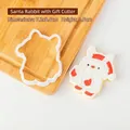 Cartoon Rentier-Weihnachtsmann-Ausstechform für Weihnachten, Größe 7,3x8,4cm Kunststoff - Geschenk Weihnachtsmann (PC0237) / 7.3x8.4cm Höhe 1.5cm