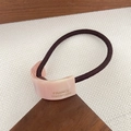 Coletero de acetato jaspeado rosa con logotipo dorado para coleta de estilo retro - Rosa