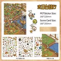 DIY Post-apocalyptic Billiard Hall theme sticker set with PET material and scene card - Doomsday Billiards Hall