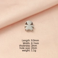 Polished silver girl pendant charm in stainless steel for DIY jewelry making - Girls / Steel