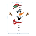 Detaillierte Größentabelle für Weihnachts-Schneemann-Kühlschrankmagnete mit Maßen in cm - 67x50 cm / CT030 Magnetischer Kühlschrankmagnet