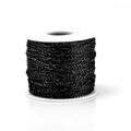 Black stainless steel chain roll on white spool for jewelry making and DIY crafts - Black