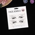 Bijoux de visage en cristal iridescent pour maquillage avec emballage carton blanc - Fleur de Prunier Blanche