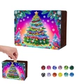 DIY Christmas tree wooden piggy bank with colorful resin rhinestones for diamond painting - Christmas Tree