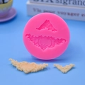 Pink baroque relief silicone mold for DIY cake mousse and chocolate baking - Pink Round Relief Style
