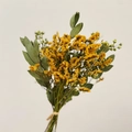 Natural dried flower bouquet with yellow statice and green eucalyptus tied with hemp rope - Osmanthus Bouquet