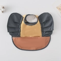 Waterproof baby bib with yellow and brown color-blocking and cute wing ruffles - Wings - Gold And Dark Gray / One Size